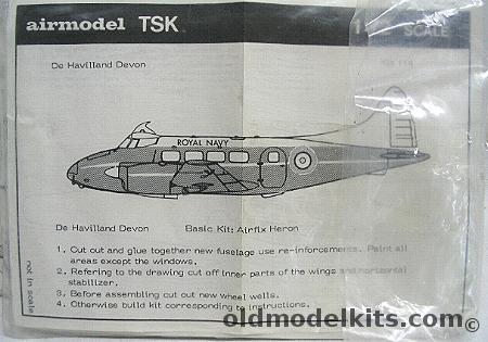 Airmodel 1/72 DH Havilland Devon Conversion - (For Airfix Heron Kit) - Bagged, 114 plastic model kit
